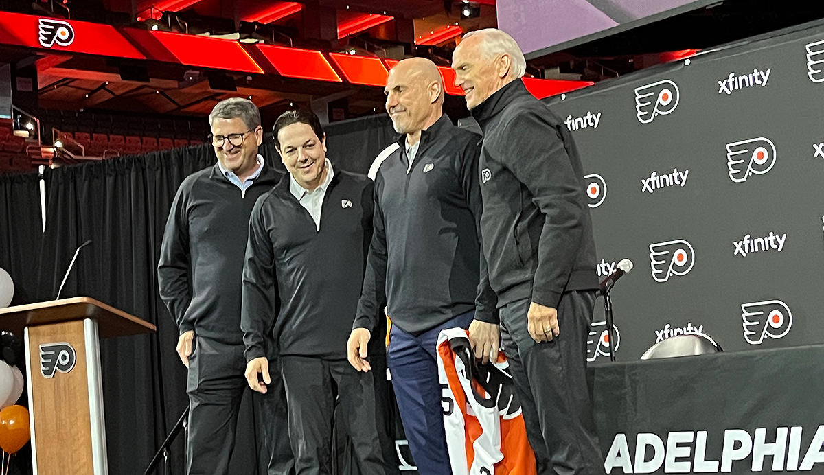 Keith Jones, Danny Briere, Rick Tocchet, Dan Hilferty